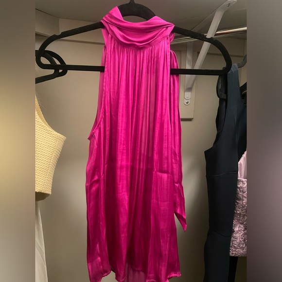 Bright Pink Neck Tie Top - Picture 3 of 4